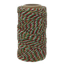 Red, White, Green & Gold Sparkle No.6 Cotton Bakers Gift  Wrapping Twine