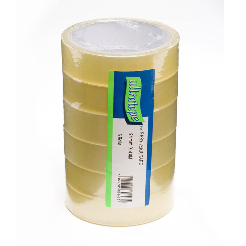 24mm x 40m Easytear Clear Tape – Tower of 6
