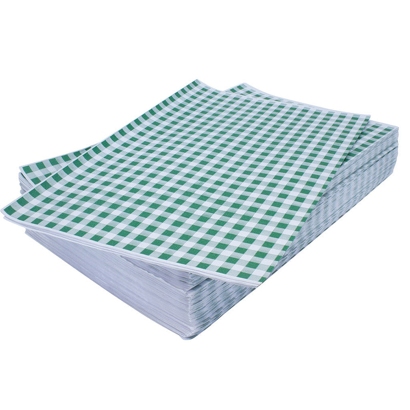 Green Gingham Duplex Sheets - 10 x 15'' (2024 Sheets/Pack)