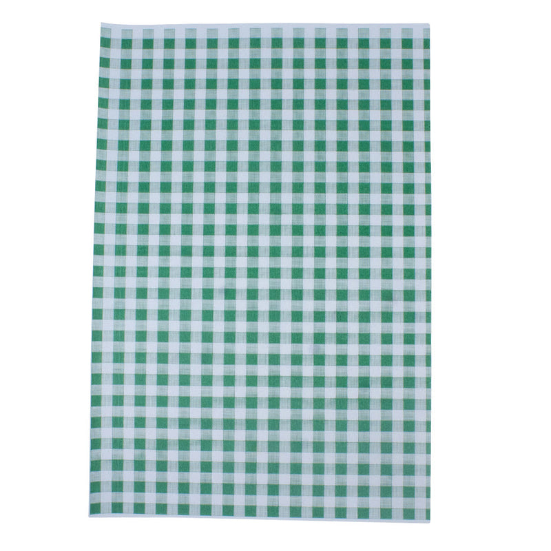 Green Gingham Duplex Sheets - 10 x 15'' (2024 Sheets/Pack)