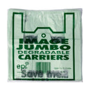 HDPE Green Degradable Jumbo Vest Carriers (16mu) - 1000/Pack