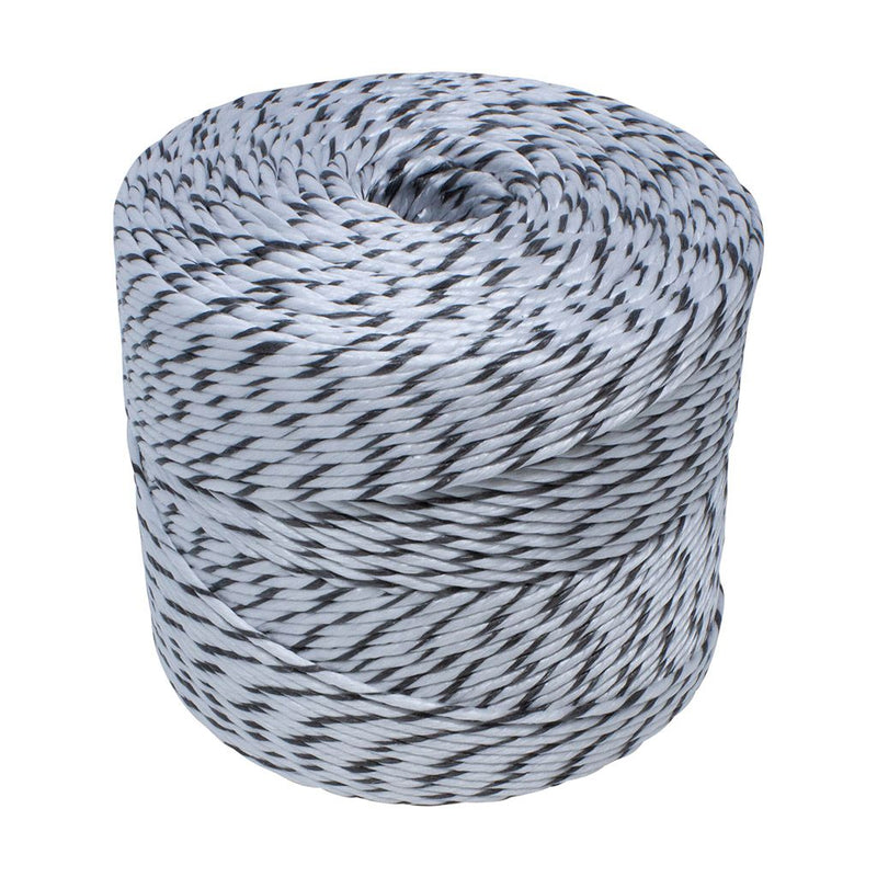 3.5mm Black and White Polypropylene Social Distancing Twine/Rope - 2.5kg Spool