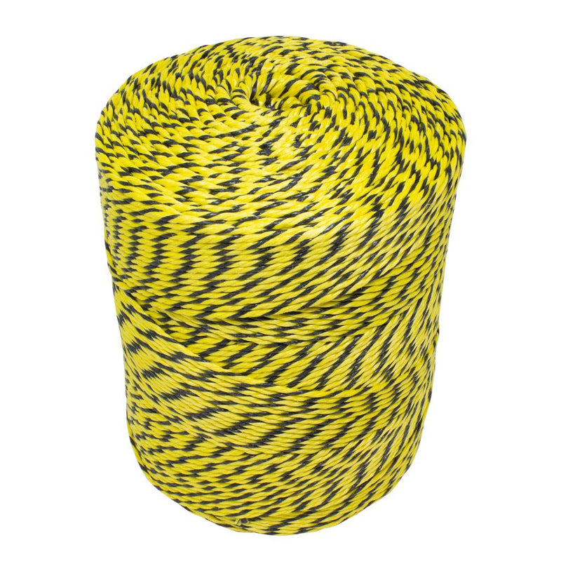 3mm Yellow and Black Polypropylene Social Distancing Twine/Rope - 4kg Spool