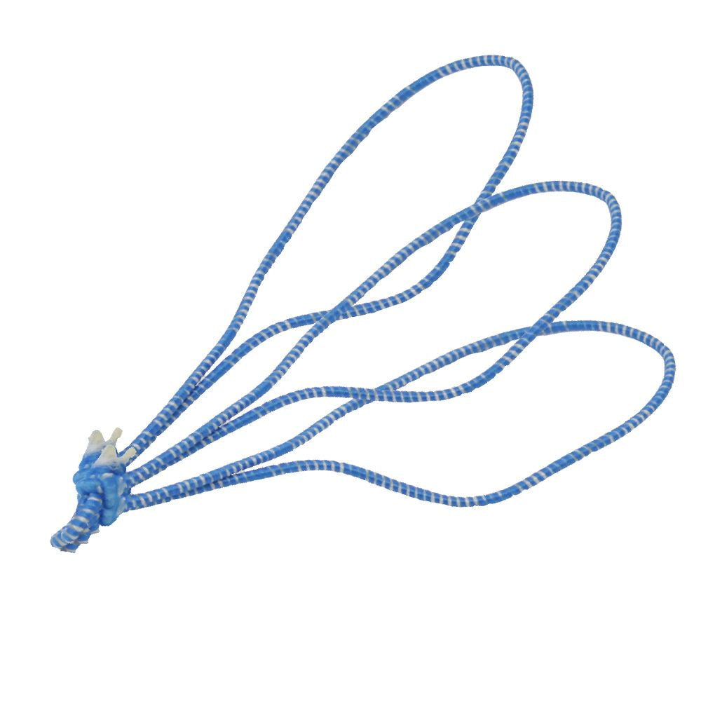 5.5cm Poultry Loops Blue/White Elasticated Polyester Meat Ties - 5,000