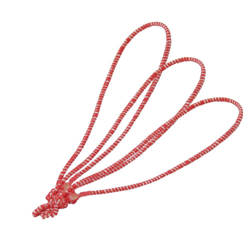 5.5cm Poultry Loops Red/White Elasticated Polyester Meat Ties - 5,000 per bag