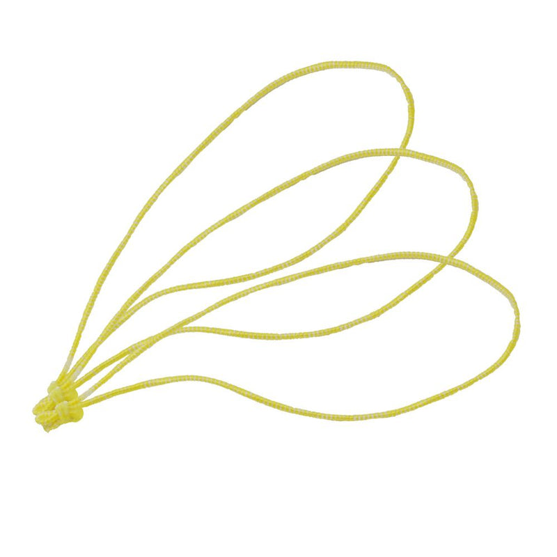 5.5cm Poultry Loops Yellow/White Elasticated Polyester Meat Ties - 5,000 per bag