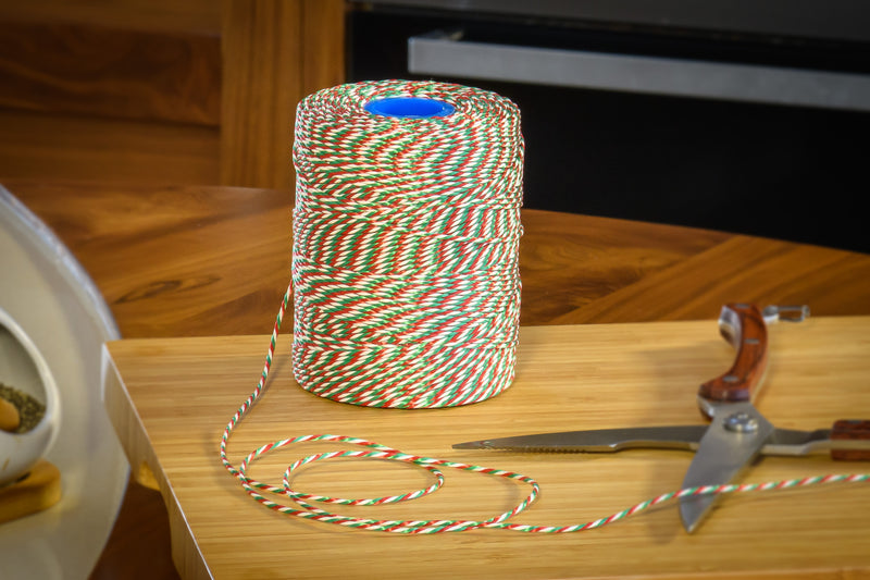 No.5 Red, White & Green Butchers String/Twine - 260m/500g