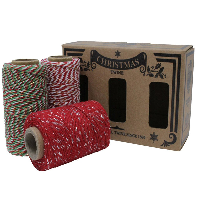 Red And White Jute / Twine - Gift String - Cotton - Christmas