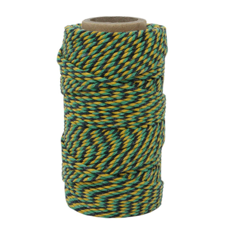 Green, Black & Yellow No.6 Cotton Craft Twine