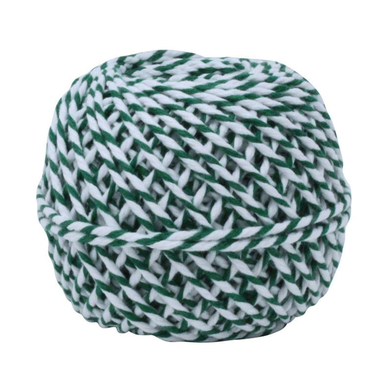 Green & White 50m Cotton Twine Balls