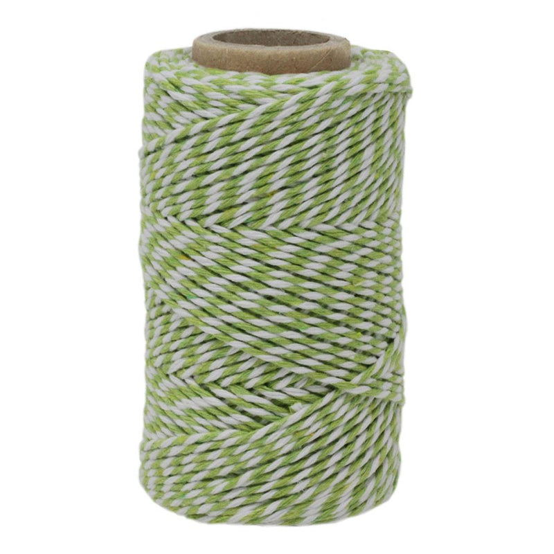 Lime Green & White No.6 Cotton Bakers Twine
