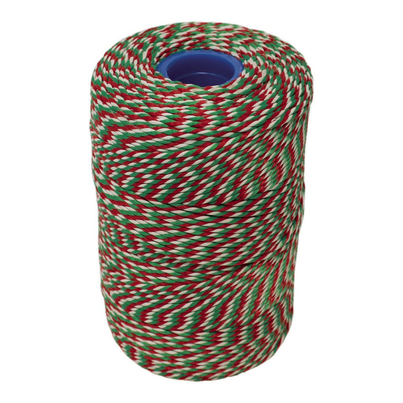 No.5 Red, White & Green Butchers String/Twine - 260m/500g