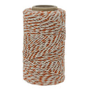 Orange, White & Silver Sparkle No.6 Cotton Craft Twine