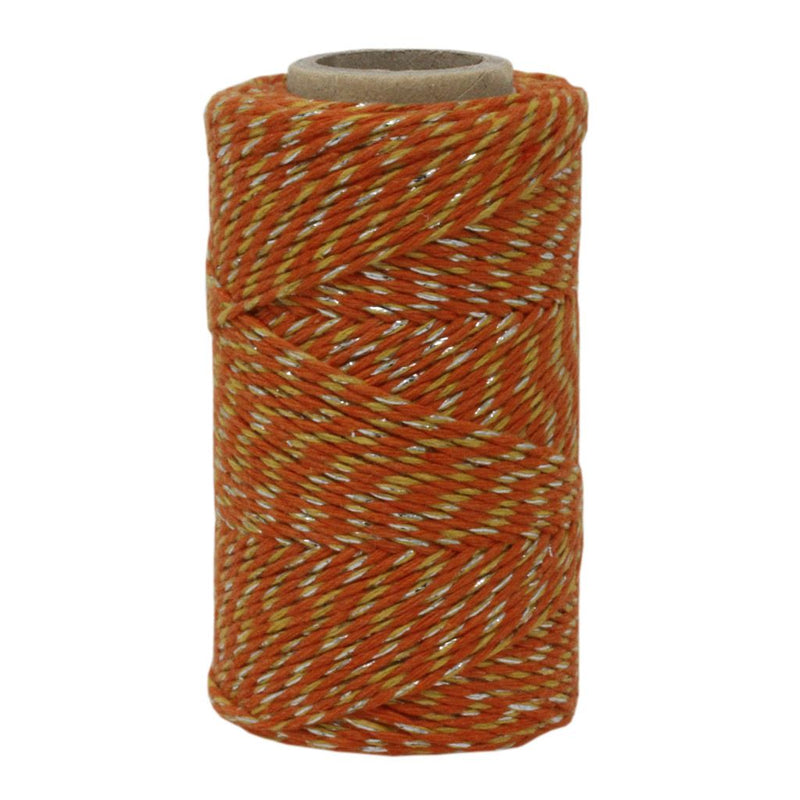 Orange, Yellow & Silver Sparkle No.6 Cotton Craft Twine