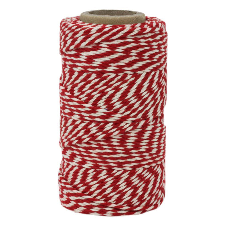 Red & White No.6 Cotton Football Coloured Twine