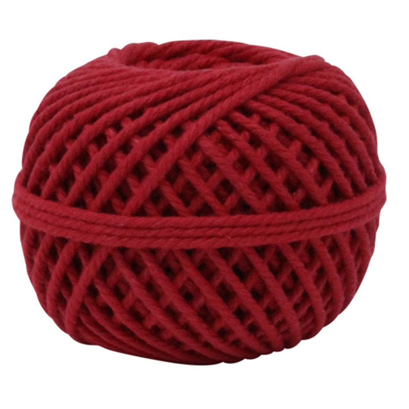 Solid Red 50m Cotton Twine Balls
