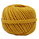 Solid Yellow 50m Cotton Twine Balls
