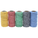 Two-Tone Coloured No.6 Cotton Craft Twine - Set of 5