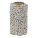 White & Gold Sparkle No.6 Cotton Craft Twine