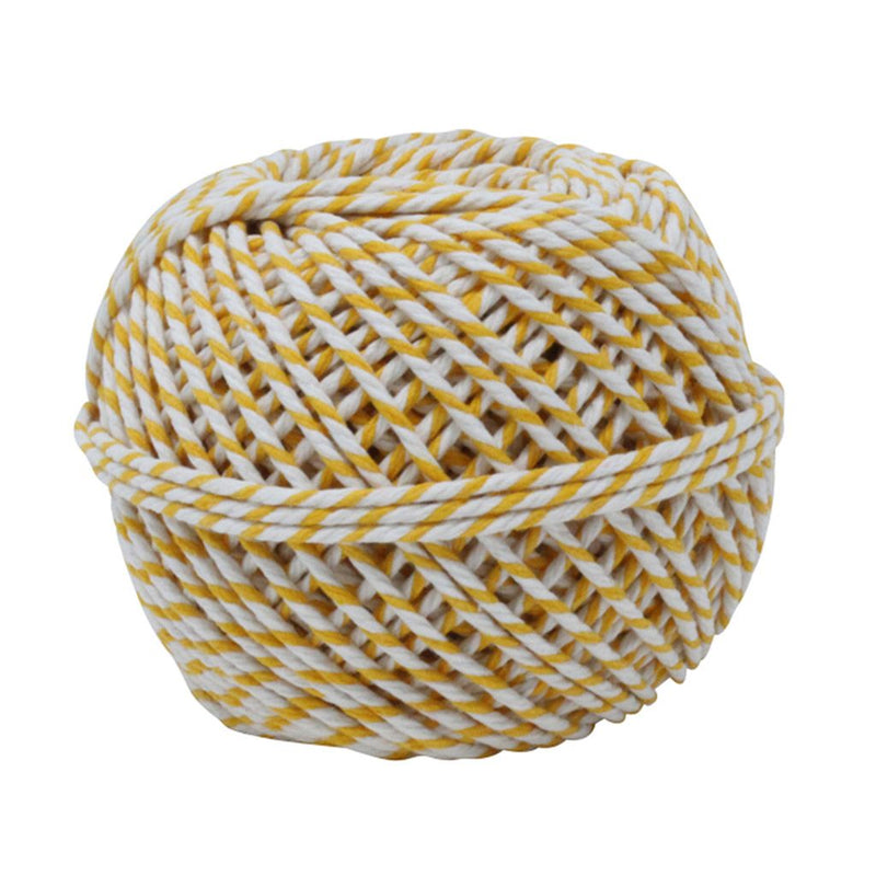 Yellow & White 50m Cotton Twine Balls